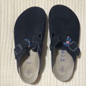 Birkenstock Black Mules & Clogs with Buckle Strap